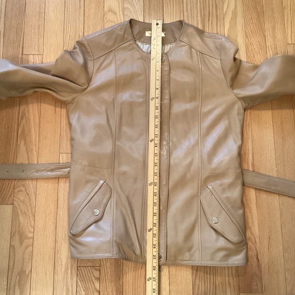 Massimo Dutti Tan Leather Jacket, Tagged large fits medium - Picture 14 of 15